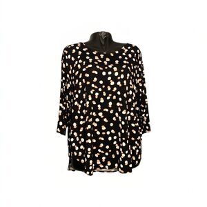 Tahari Blouse Womens 1x‎ Tahari Woman Scoop Neck Abstract Multi